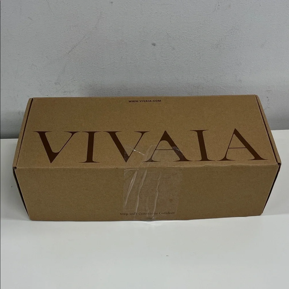New Vivaia Tamia Almond-Toe Slingback Wedge Pro Heel in Black Size 9-9.5